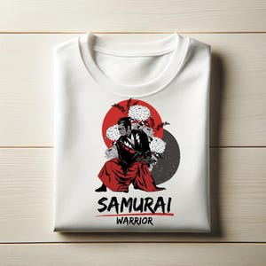 Samurai Warrior Japanese Art T-Shirt – Bold Samurai Graphic Tee, Perfect for Japanese Culture and Martial Arts Enthusiasts