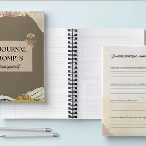 118 Journal Prompts About Yourself – Self-Discovery and Reflection Digital Journal, Printable PDF & PNG Bundle