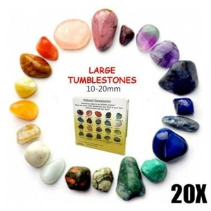 Set of 20 Healing Crystal Natural Gemstone Reiki Chakra Collection ...