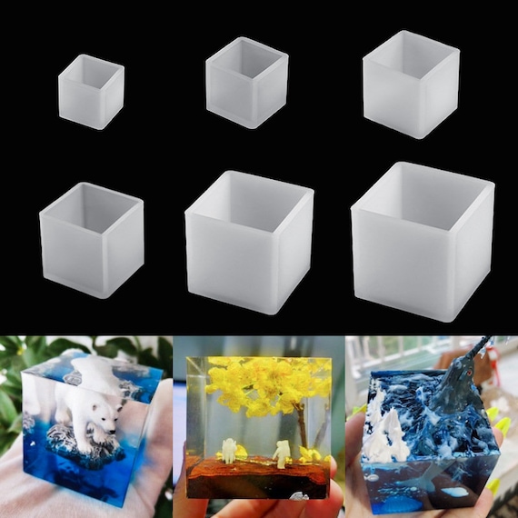 Silicone Cube Molds, Large Deep Square Epoxy Resin Mold