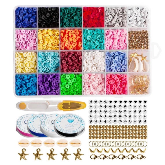 Cheap Bracelet Making Beads Kit Colorful Letters Beads Mixed Polymer Clay  Beads Kit