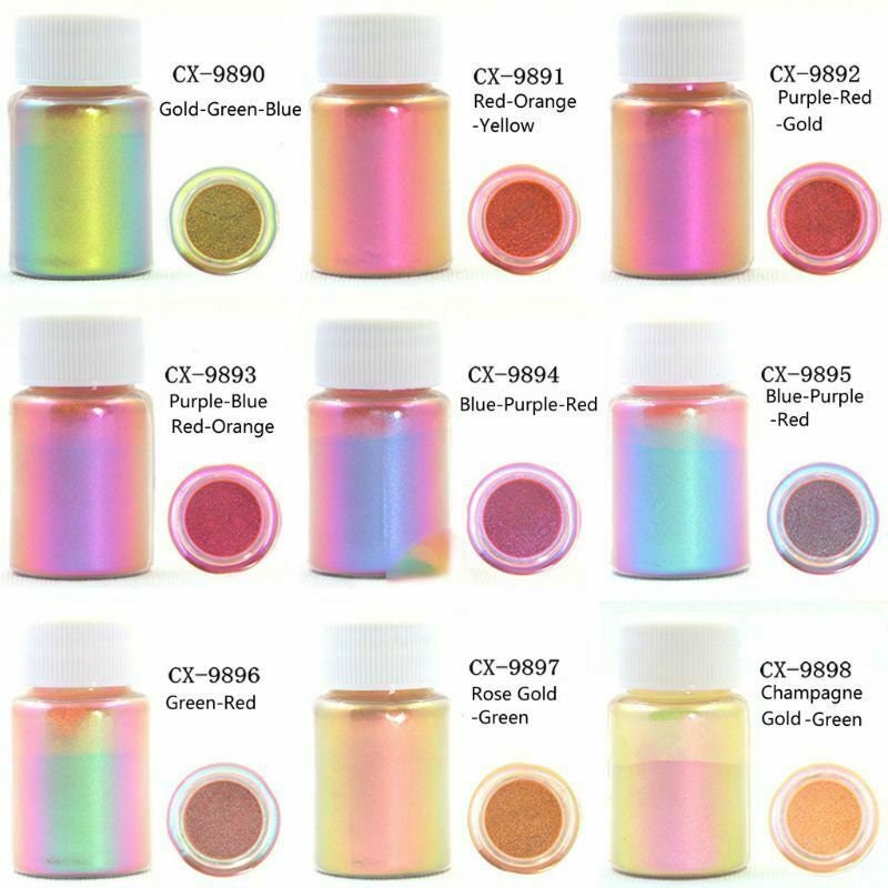 12 Pcs/set DIY Crystal Epoxy Filler Slime Dye Powder Pearl