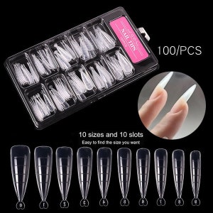 100 Pcs Poly Gel Quick Building Mold Tips Nail Dual Forms - Etsy