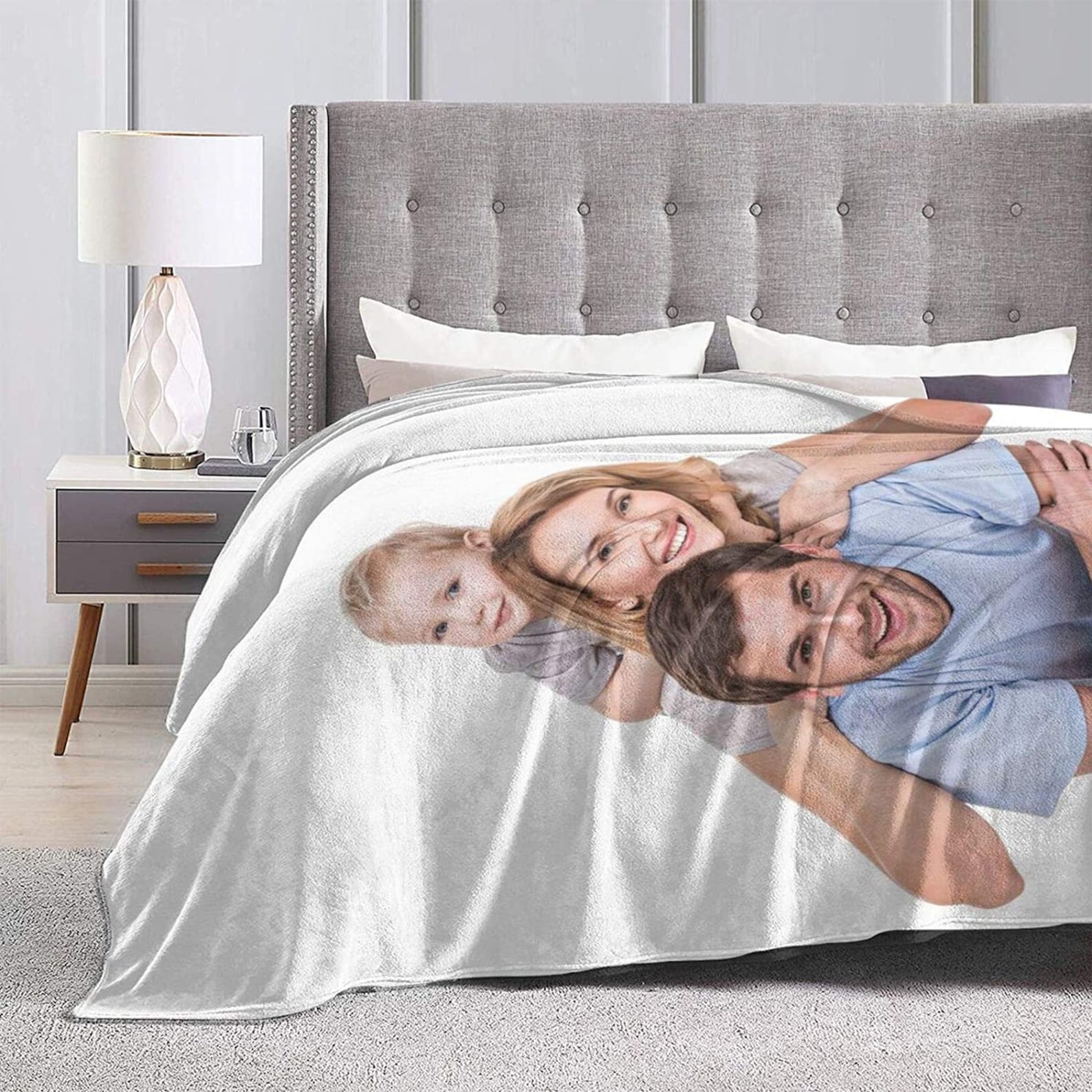 Personalized photo blanket custom photo fleece blanket diy etsy