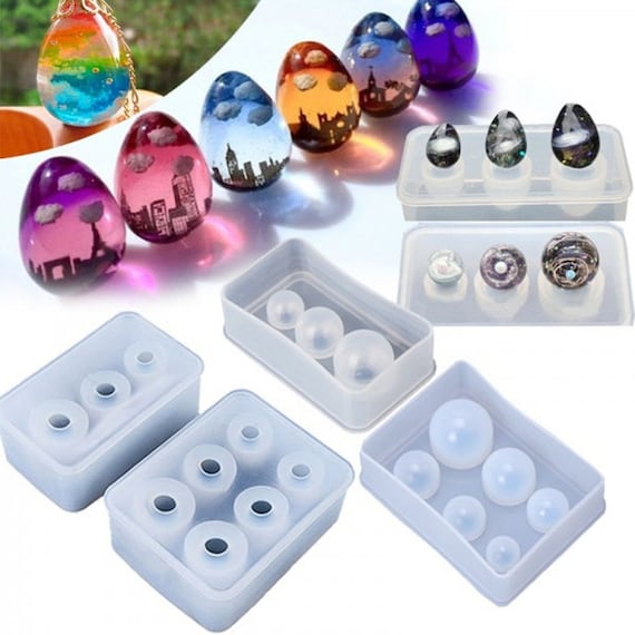 DIY Jewelry Making Ball UV Resin Silicone Resin Mold Craft Globe Pendant  Egg Shaped Ball Molds Epoxy Resin Cake Decor 