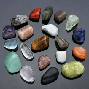 Set of 20 Healing Crystal Natural Gemstone Reiki Chakra Collection ...