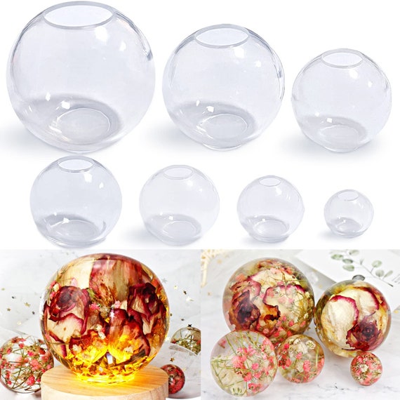 DIY Large Ball Sphere Resin Mold Round Ball Resin Epoxy Silicone Molds for  Resin Casting Handmade Craft Gifts Jewelry Making