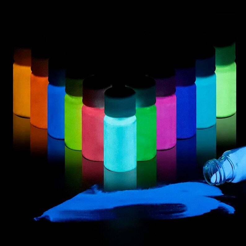 20g Glow in the Dark Acrylic Luminous Paint Bright Pigment Etsy UK