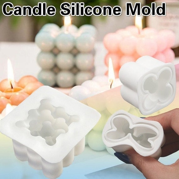 Molde para velas DIY, molde para velas de soja en forma de cubo