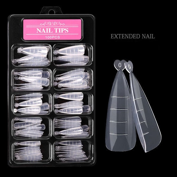 DRDS 10Pcs Nail Tips Clip for Quick Building Polygel nail forms Nail clips  for polygel Finger Nail Extension UV LED Builder Clamps Manicure Nail Art