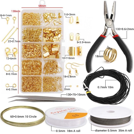 DIY Jewellery Making Kit Wire Findings Pliers Starter Tool Earring Case  Supplies