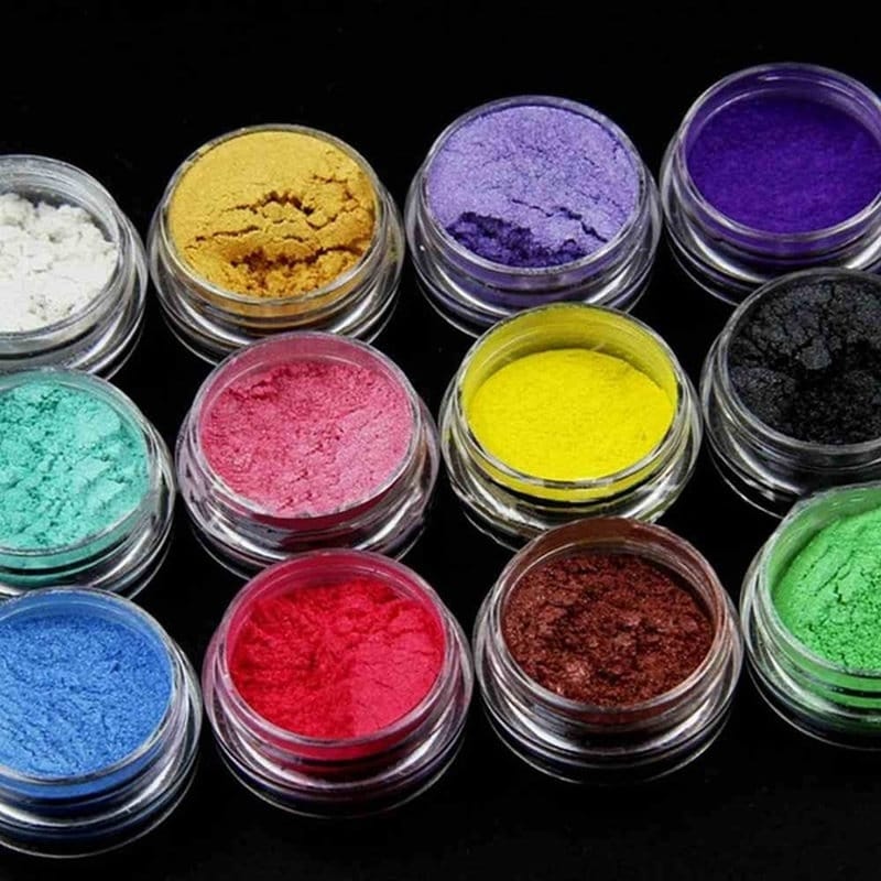12 Color Set Natural Mica Pigment Powder for Soap Cosmetics Etsy