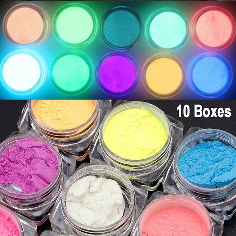 10 Colors Luminous Powder Resin Pigment Dye UV Resin Epoxy DIY Etsy