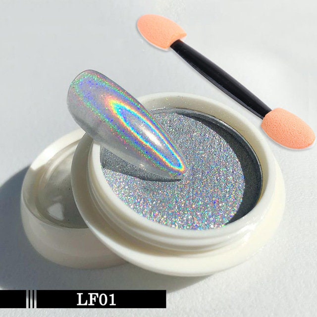 Holographic Laser Nail Glitter Chrome Pigment Magic Mirror Nail Powder *