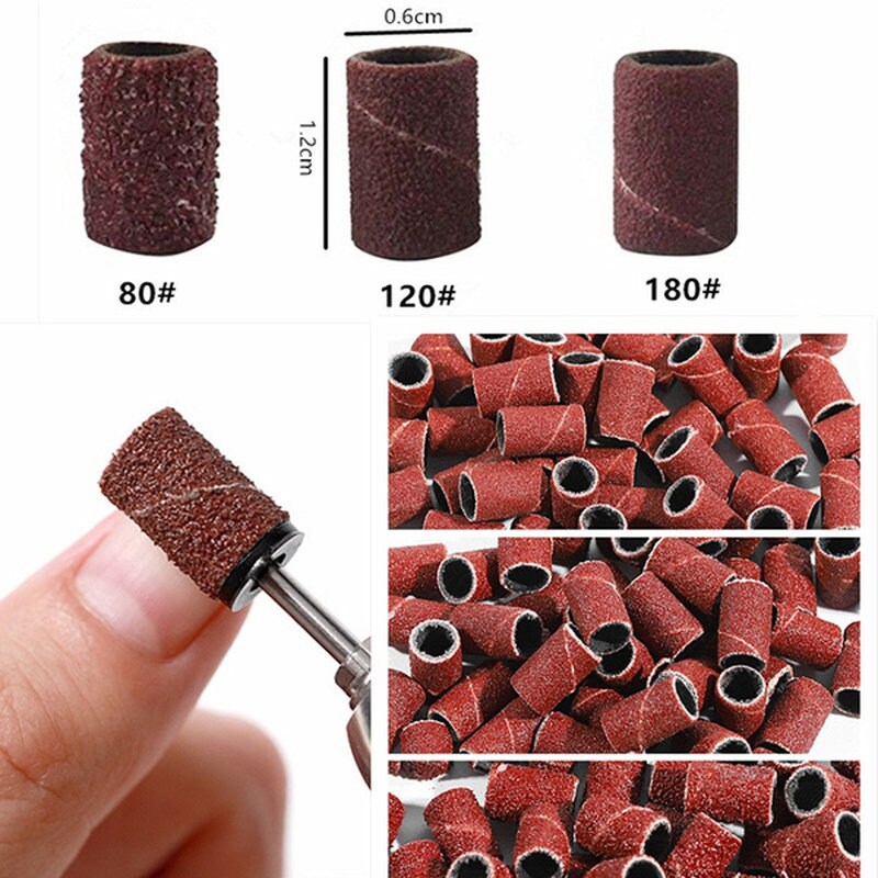 100pcs 80/120/180 Sanding Bands for DIY Nail Drill Nail Etsy