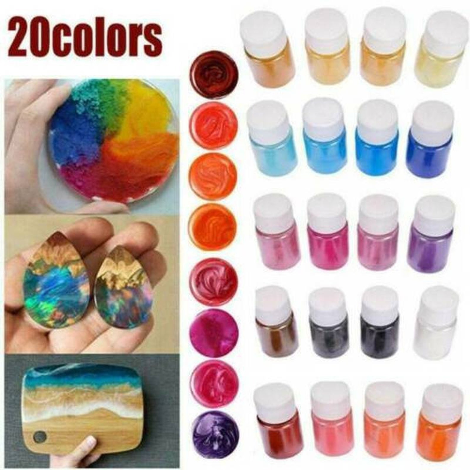 4 Colors/Set DIY Mica Powder Epoxy Resin Dye Pearl Pigment Etsy