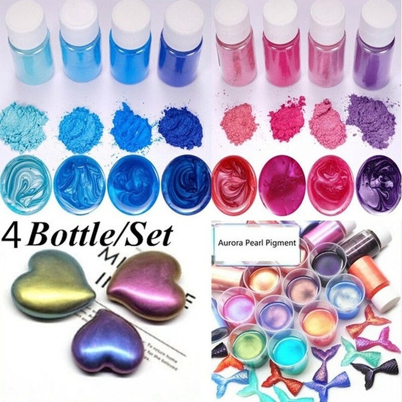 4 Colors/set DIY Mica Powder Epoxy Resin Dye Pearl Pigment Etsy