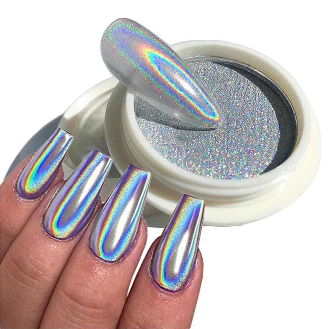 18Colors Laser Gradient Nail Art Glitter Powder Holographic Laser