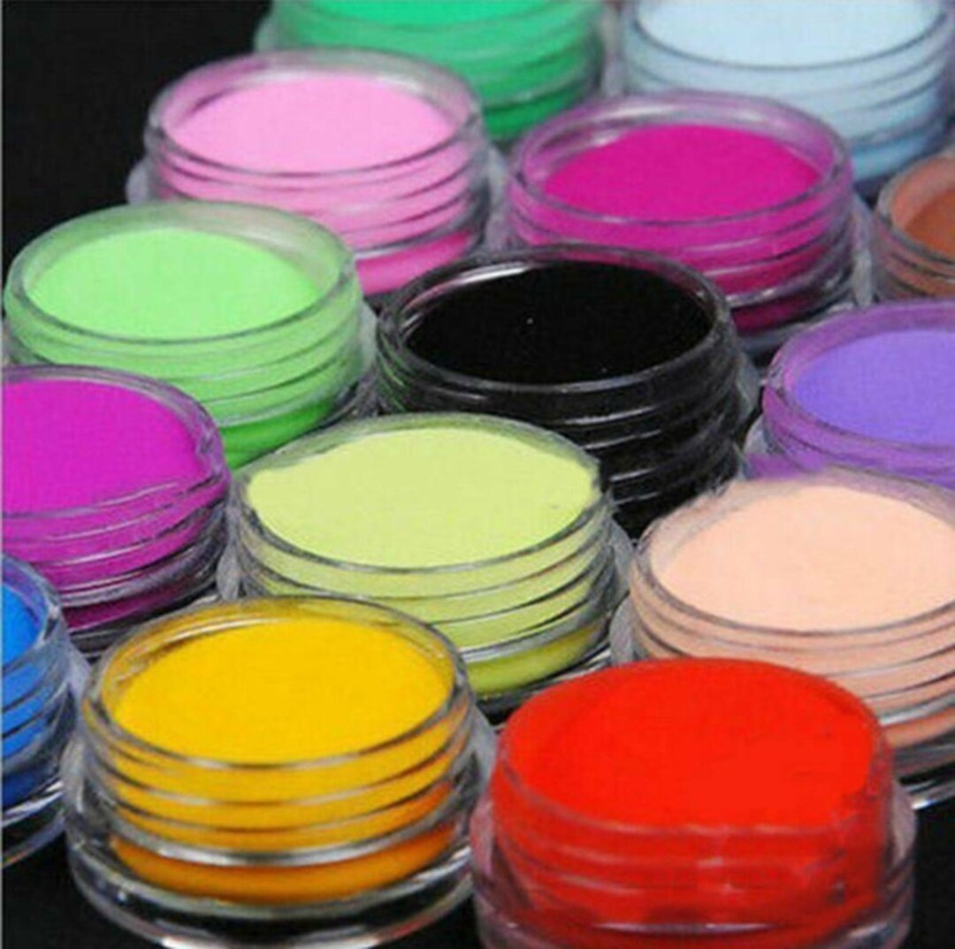 18 Colours Acrylic UV Gel Glitter Dust Powder Set for Nail Art Decor