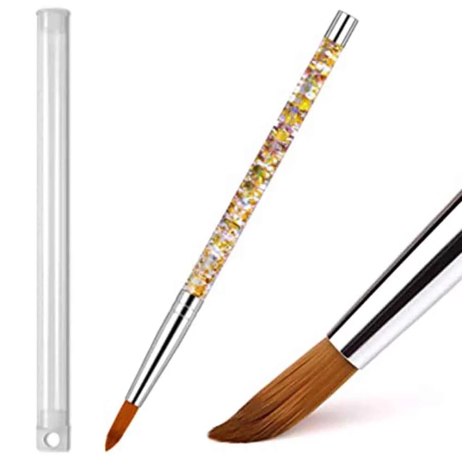 1PC Crystal Acrylic Nail Art Brush No 8/10/12/14 UV Gel Etsy