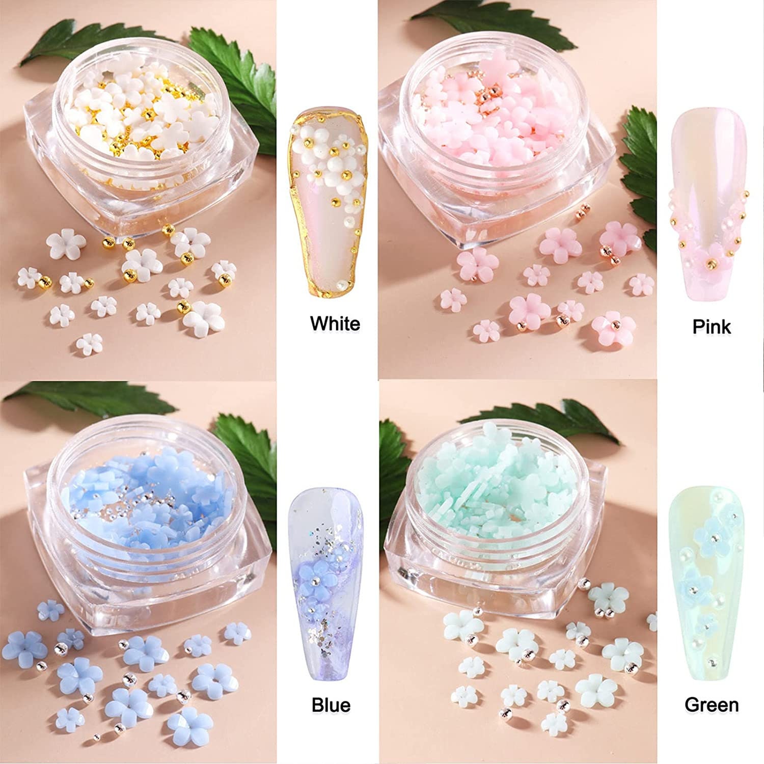  Didiseaon 6 Resin Crafts Nail Decorations for Nail Art