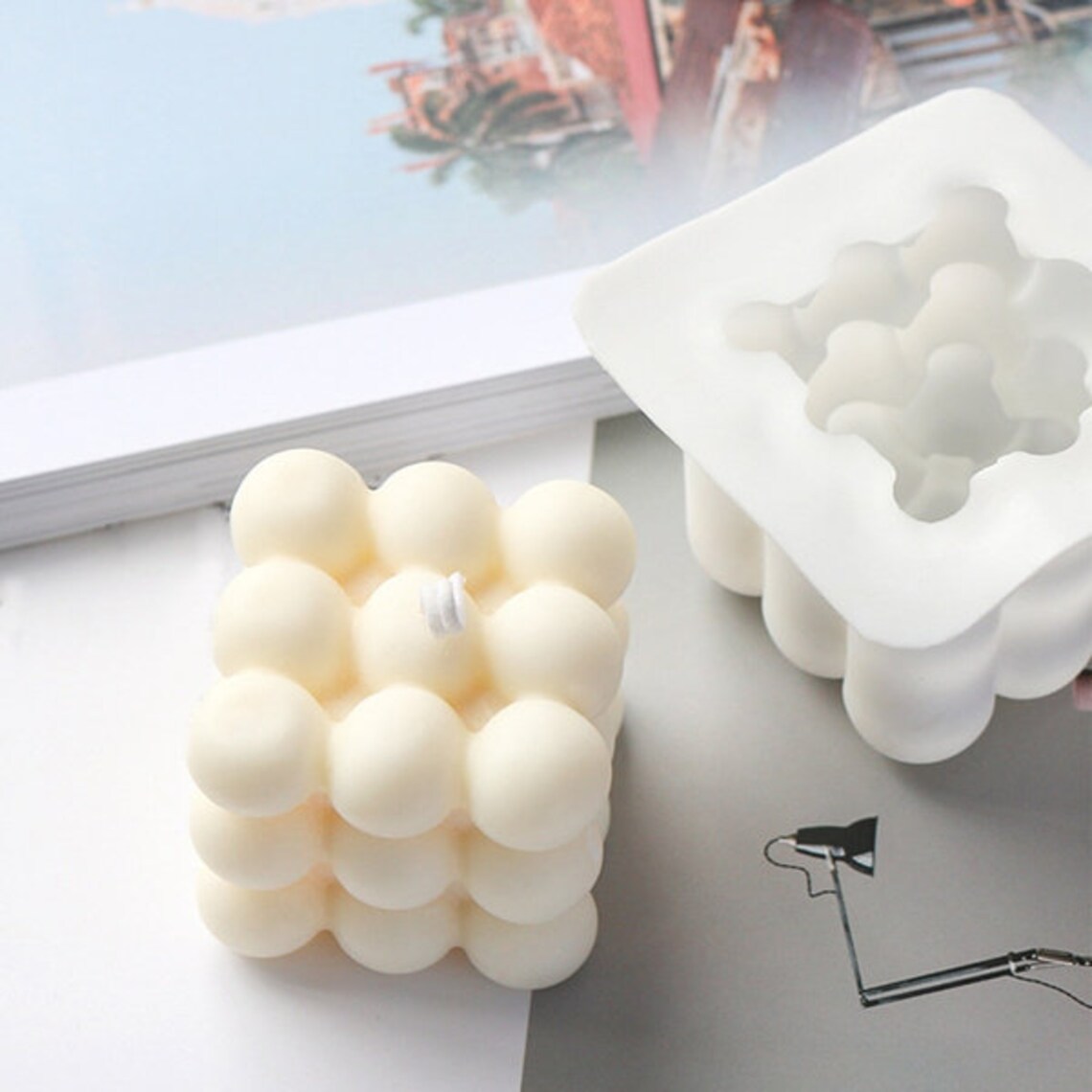 DIY Candles Mould Cube Soy Candle Mold DIY Aromatherapy Candle Etsy