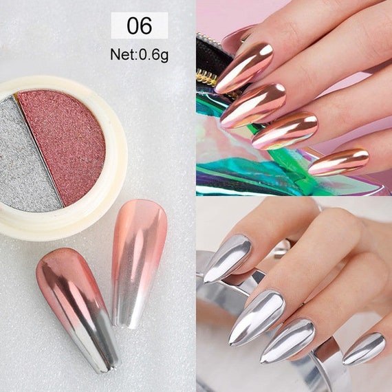 2 Boxes Red Chrome Nail Powder for Nails Art Design Holographic Magic  Metallic Mirror Effect Glitter Pigment Dust for Manicure Decorations