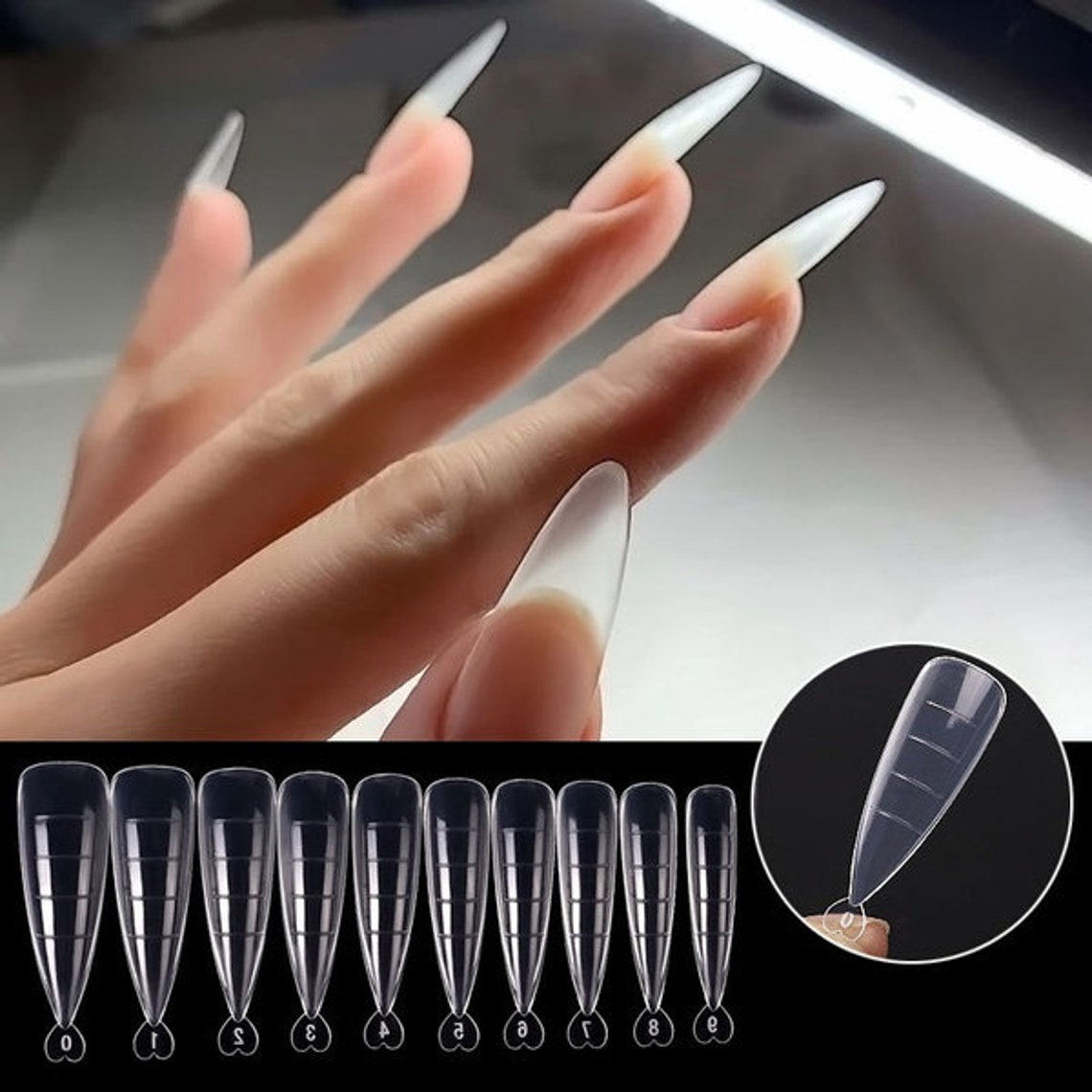 100 Pcs Poly Gel Quick Building Mold Tips Nail Dual Forms Etsy