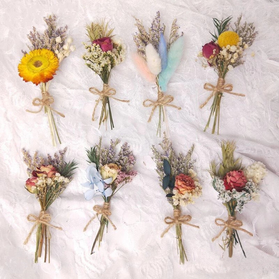 30Pcs Dried Flower Mini Daisies Floral Bouquet Wedding DIY Decor Party Sale  2021