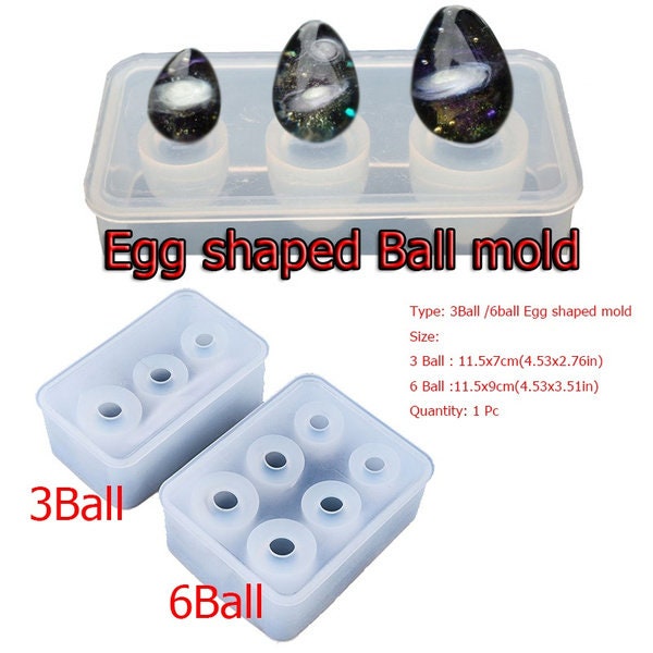 DIY Jewelry Making Ball UV Resin Silicone Resin Mold Craft Globe Pendant  Egg Shaped Ball Molds Epoxy Resin Cake Decor 