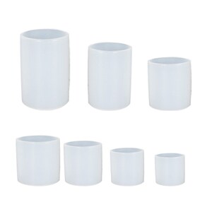 7 Pcs Cylinder Candle Resin Moulds, Pillar Candle Silicone Moulds Cylinder Silicone Candle Molds for Candles, Soaps, Crafts Making