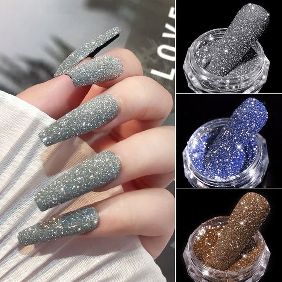 1 Box Butterfly Holographic Nail Sequins Glitter White Flakes Nail Art  Decorations Chrome Thin Slices Powder Manicure Nail Glitter Powder Laser  Sparkly Manicure Nail Art Chrome Pigment DIY (M-01) : : Beauty