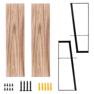 Estantes flotantes de madera de 2 niveles Estante montado en | Etsy