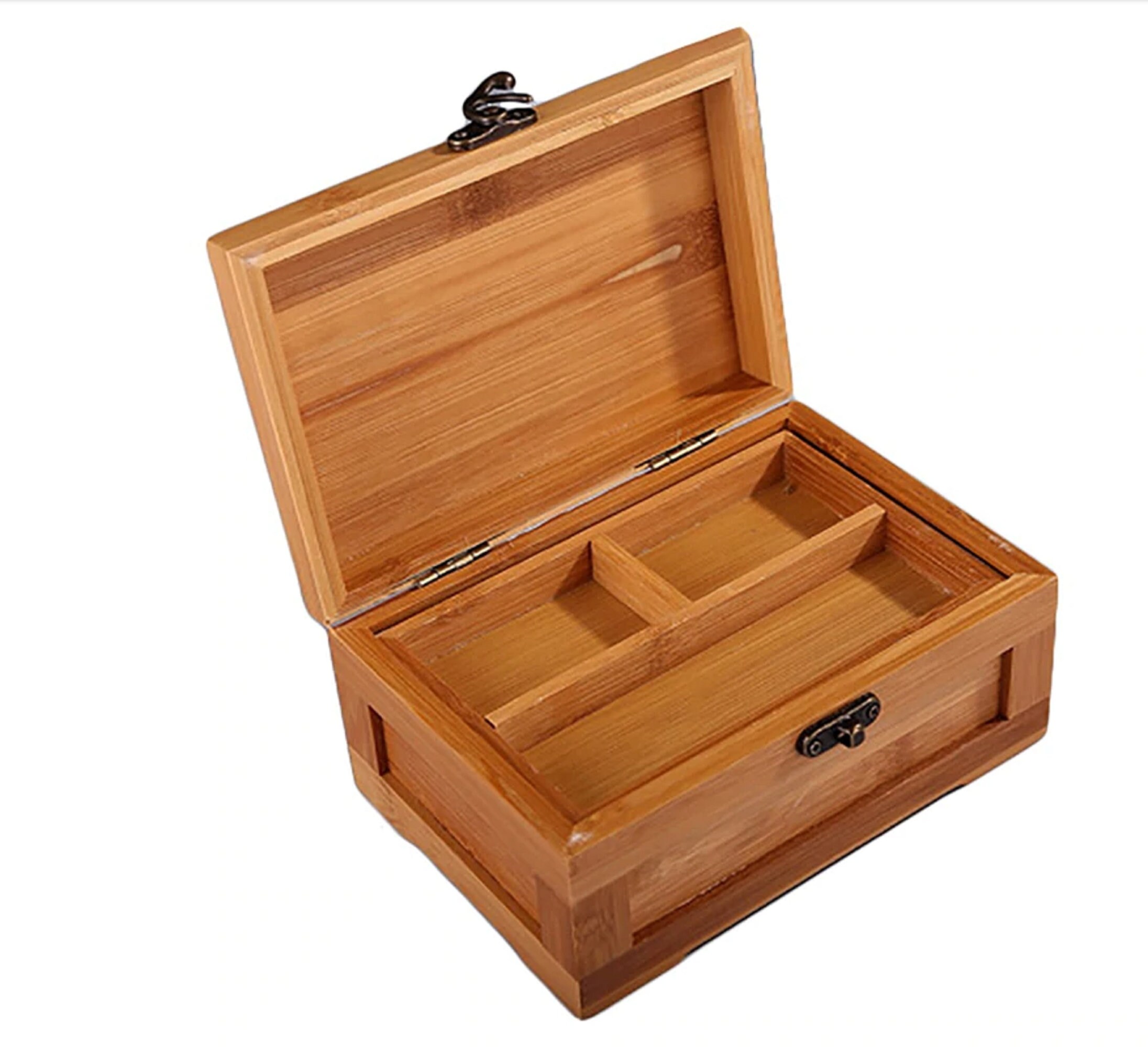 Bamboo Jewelry Box Wooden Jewelry Storage Box Wooden Bamboo Etsy
