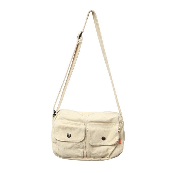 Canvas Messenger Bag Etsy