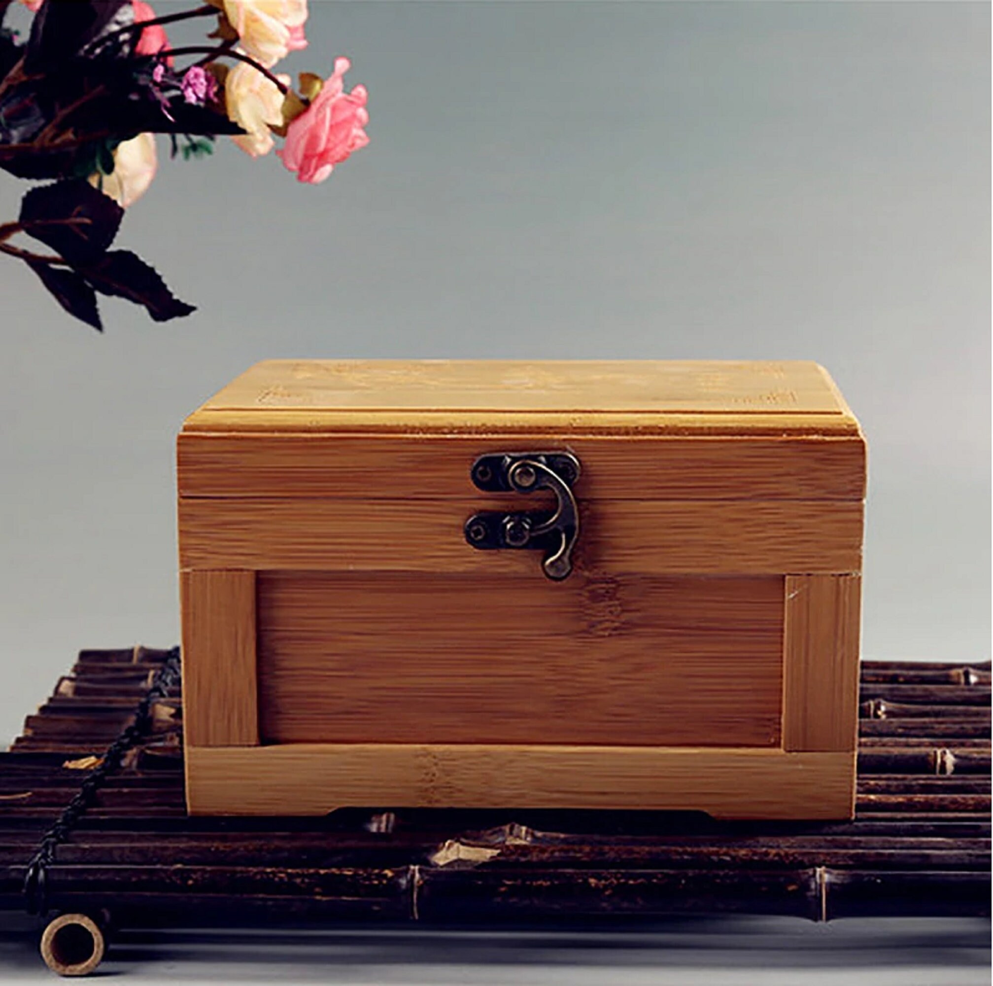 Bamboo Jewelry Box Wooden Jewelry Storage Box Wooden Bamboo Etsy