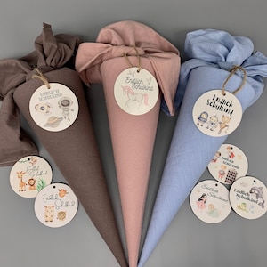 Pendentif pour les cartables, sacs de maternelle, sacs à sucre, sacs de garderie, motifs colorés, aquarellés, formation, étude, travail