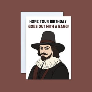 Funny Guy Fawkes Card | Stuart Birthday Gift for History Lovers