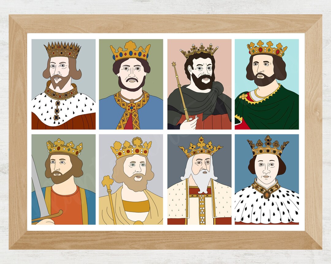 Kings Collage Print Gift for Medieval History Etsy UK