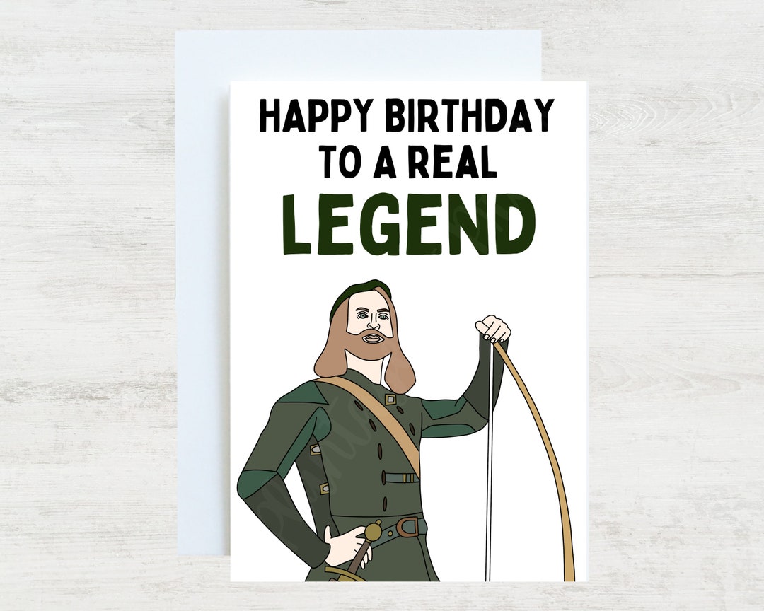 Robin Hood Card Funny Birthday Card for Medieval History Nerd/buff - Etsy
