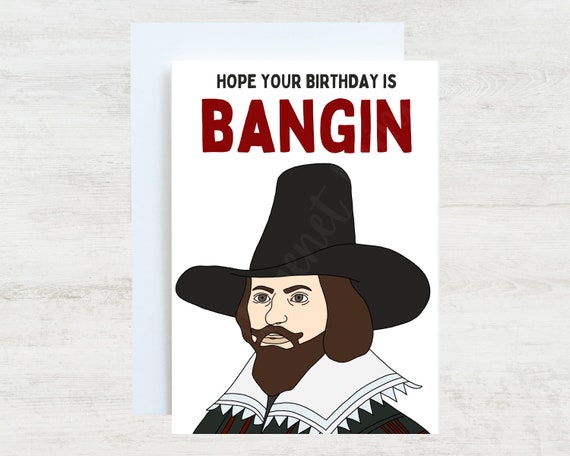 Guy Fawkes Card Funny Birthday Card for History Nerd - Etsy