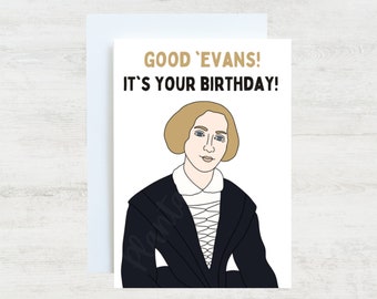 George Eliot Card | Funny Greetings Birthday Card for History Literature Fan