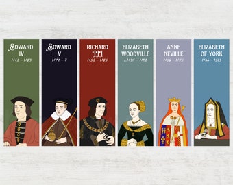 Yorkist Wars of the Roses Bookmark Set | Gift for Medieval History Fan/Nerd/Buff