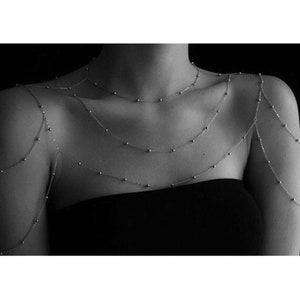 Body Jewelry, Body Chain,Layered Body Chain Bralette,Shoulder jewelry