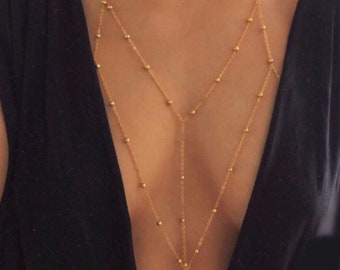 Gold Body Chain, Bikini Jewelry,Body Bralette,Gold Body Necklace,Body Jewelry,Body Chain,Layered Body Chain Bralette,Bikini Body Jewelry