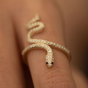 925 Sterling Silver Snake Ring,Serpent Ring,Dainty Ring,Spiral Snake Ring,Gold Ring,Silver Ring,Wrap ring, Snake Gold Ring, Adjustable Ring