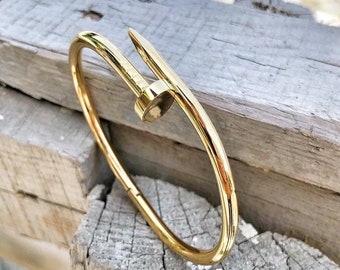 cartier nail bracelet etsy