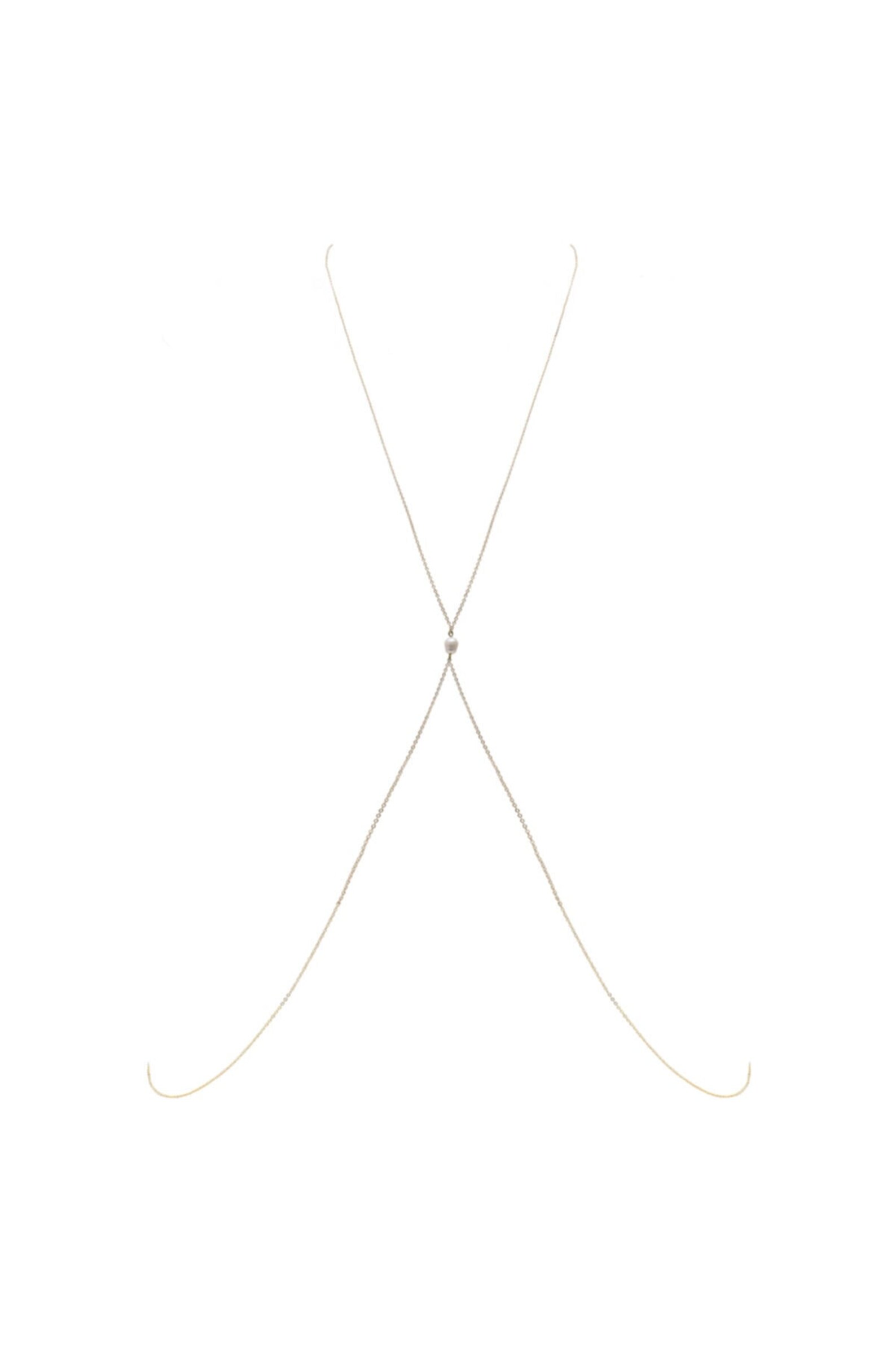 24K Gold Plated Body Jewelrybody Jewelry With Pearl Body Etsy