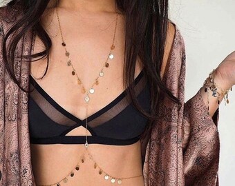 Body Jewelry, Body Chain,Layered Body Chain Bralette,Bikini Body Jewelry