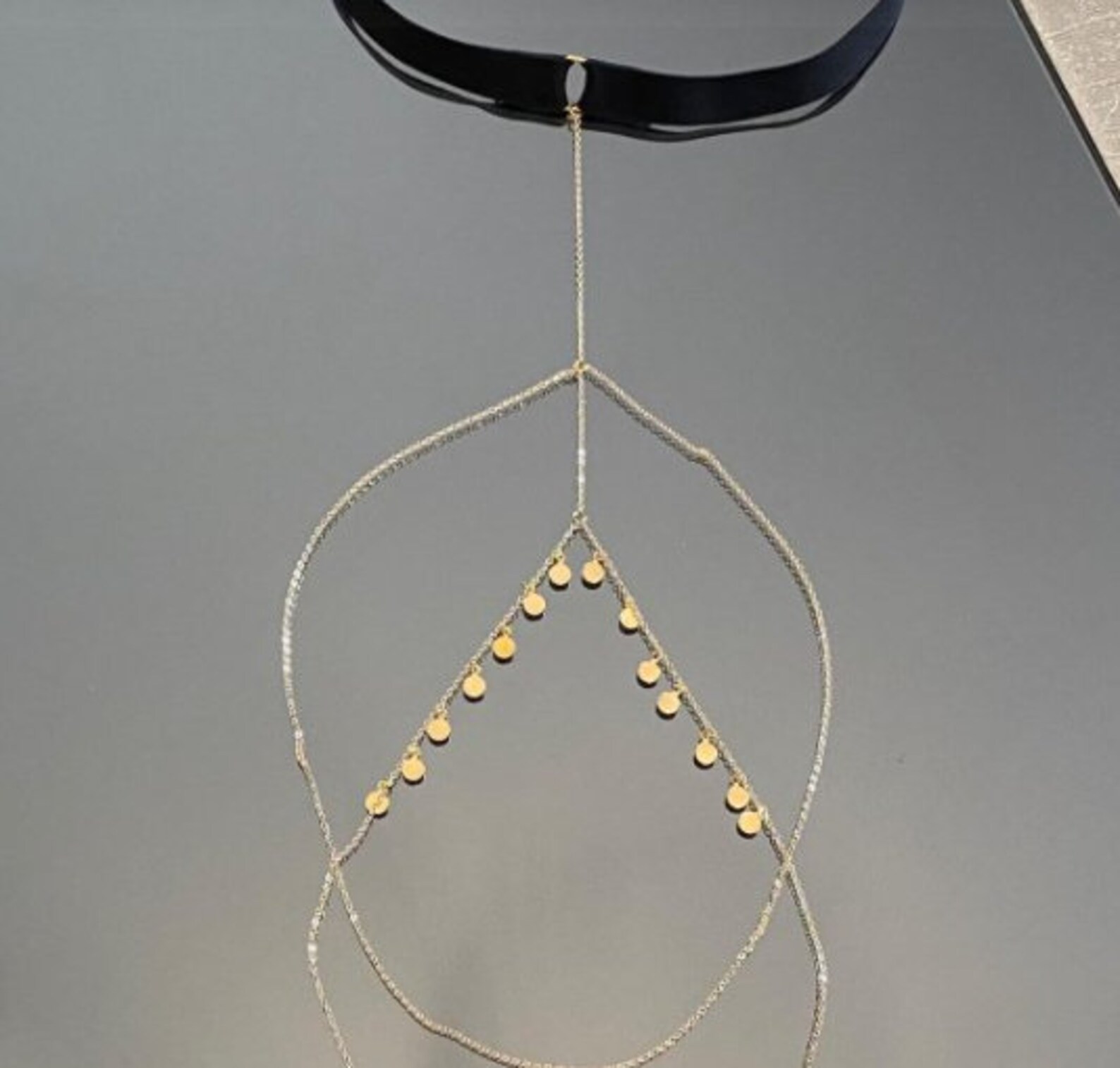 Body Jewelry14k Gold Plated Body Chain Gold Body Chainleg Etsy